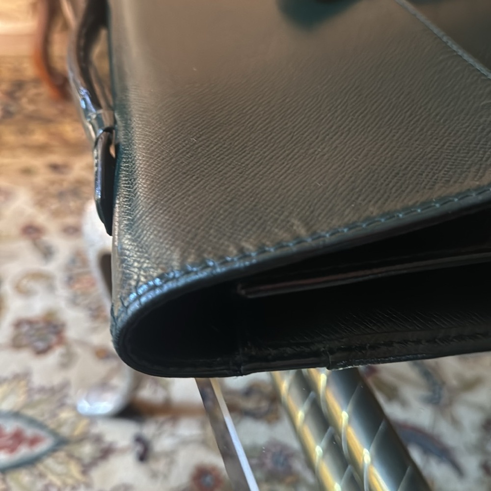 Louis Vuitton briefcase Taiga laguito dark Green and Gold lock - Picture 13 of 16